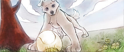 Worm's eye dog